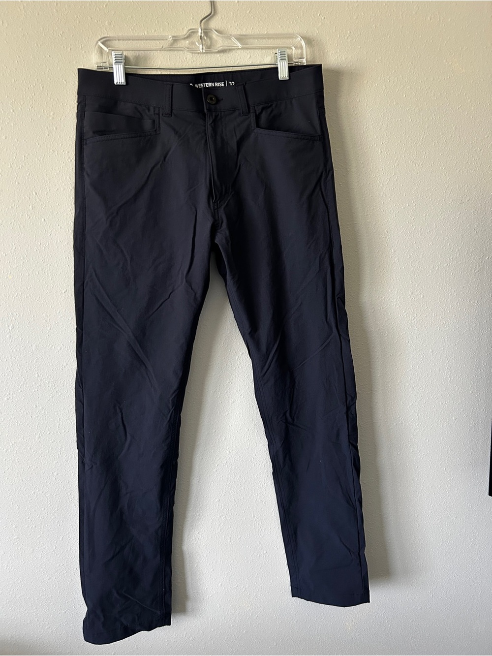 Western Rise Stretch Slim Pants in Dark Navy